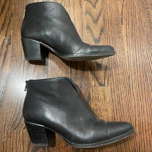 Vince Black Havana Notch Booties, Size 8